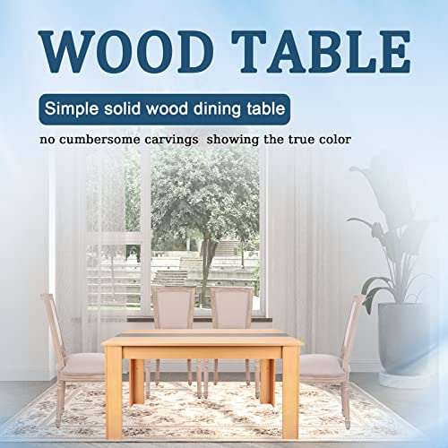 Farmhouse Dining Chair Table Modern Mid-Century Dining Table Wood Dining Room Chair Table For Home Kitchen Dining Room Cafe Market Brown #TOP3