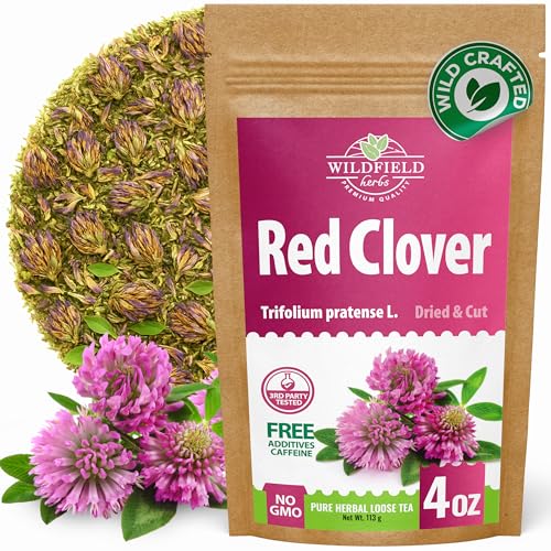 Image of 4 oz. Red Clover Tea Red Clover Herb Dried Blossom Flower Petals (Trifolium Pratense) - 113g Dried Cut Herb Bulk Herbal Tea Trebol Rojo