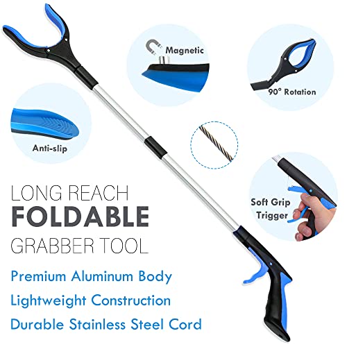 7PC Hip Kit For Seniors Total Hip Replacement Prime, Hip Replacement Kit After Surgery, Hip Replacement Recovery Kit With Grabber,Sock Aid,Leg Lifter,Dressing Stick,Shoehorn,Back Scratcher,Bath Loofah - Image 6