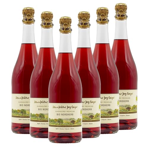 Bio Nordherb alkoholfrei (6 x 0 75l) mit gratis Sektverschluss | Alkoholfreier Sekt von Manufaktur Jörg Geiger