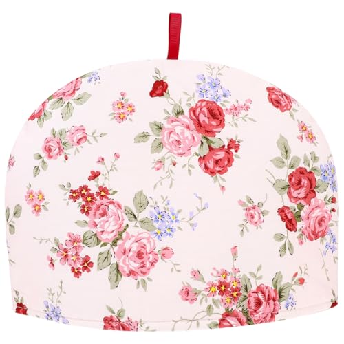 DOITOOL Teapot Warmer Tea Cosy for Teapot Cotton Flower Printed Cozy Vintage Floral Cover for Kitchen Home