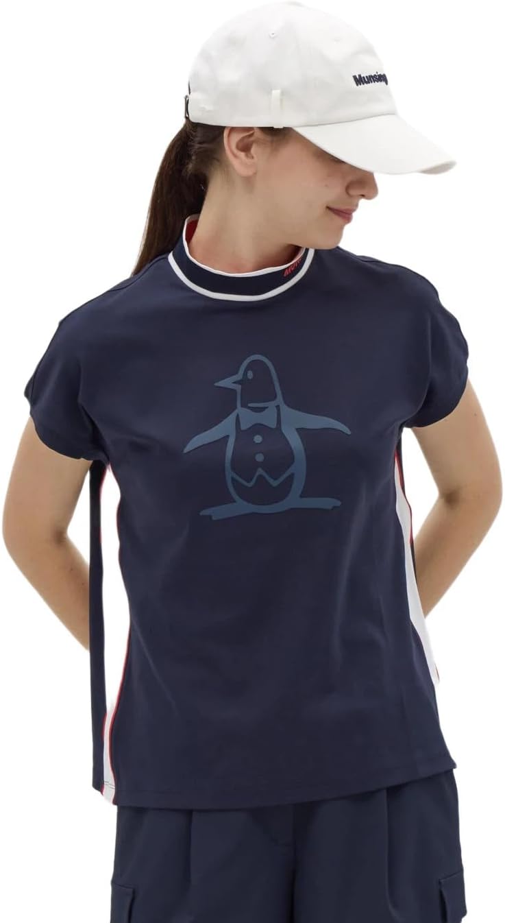 [マンシングウェア] 半袖シャツ モックネック ドルマンスリーブ ペンギン 吸汗速乾 ストレッチ ゴルフ MG5FHS23L レディ