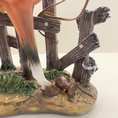 Estatua Decorativa de Caballo de Resina Western Marrón miniatura 7