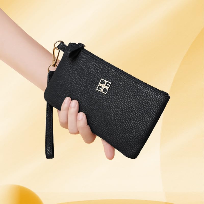 Women's Wallet with Wristlet - RFID Blocking Large Capacity Leather Clutch with Zipper Closure for Cards, Cash & Phone