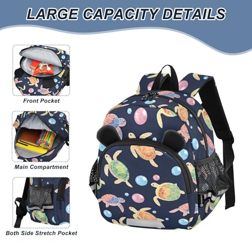 Cute Sea Turtle Toddler Backpack for Girls Boys,Preschool Kindergarten Backpack Kids Backpacks for Girls B04042183