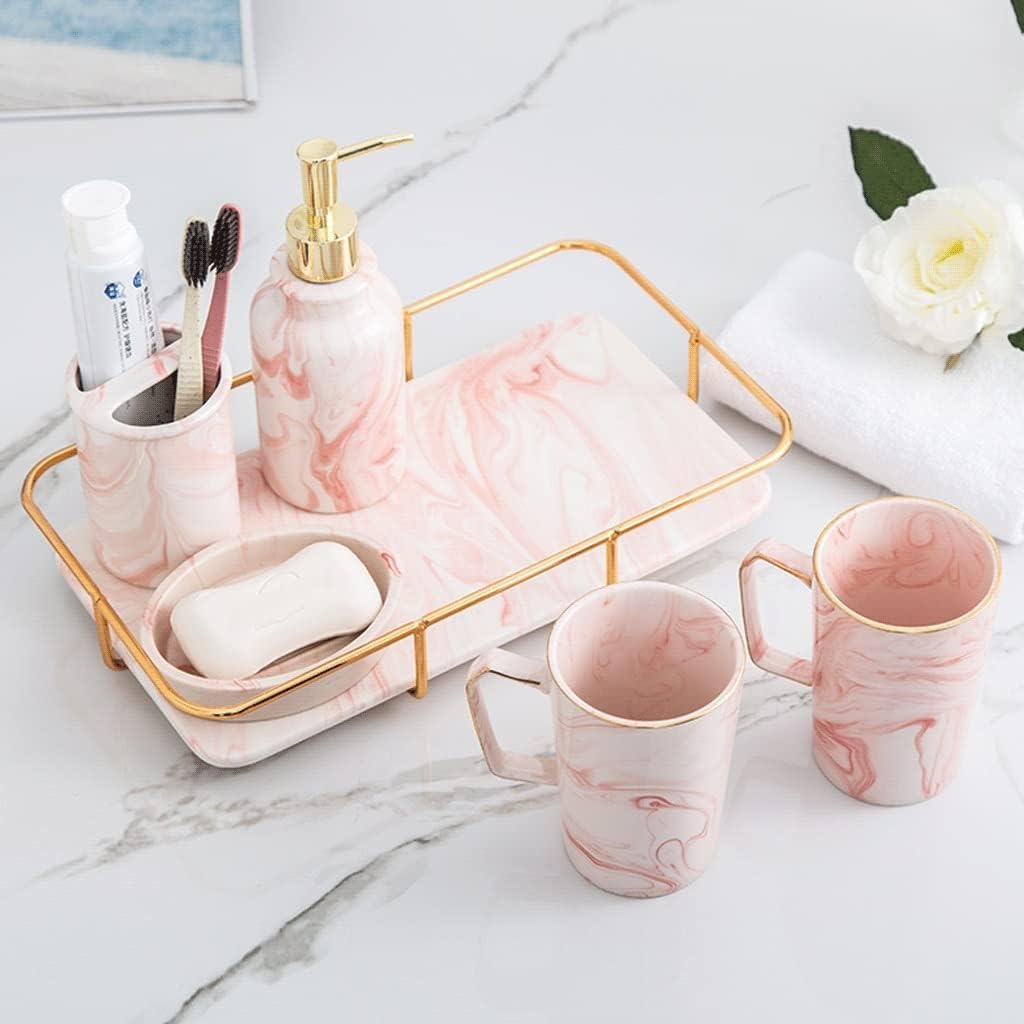 Soap Dispenser,Creative Ceramic Pump Bottle,Bathroom Accessories Lotion Dispenser Set for Bathroom,Kitchen,Hotel,Restaurant