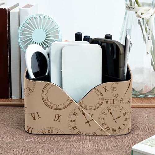 Horloges avec chiffres romains pour trier un bureau encombré de stylos