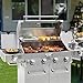 Monument Grills Larger 4+2 Burner Propane Gas Grills Stainless Steel Cabinet Style with Clearview® Lid, Knob Controls, Built-In Thermometer, Infrared Side Sear Burners & Side Burners, Outdoor Use