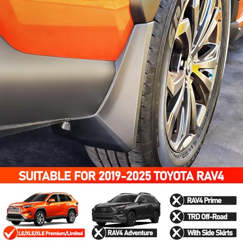Image of Mud Flaps Splash Guards Compatible with Toyota RAV4 2019-2025,4PCS Front Rear Mudflaps Tire Splash for 2025 RAV4 Accessories,OEM Style No Drilling Mudguard Wheel Liner Fenders