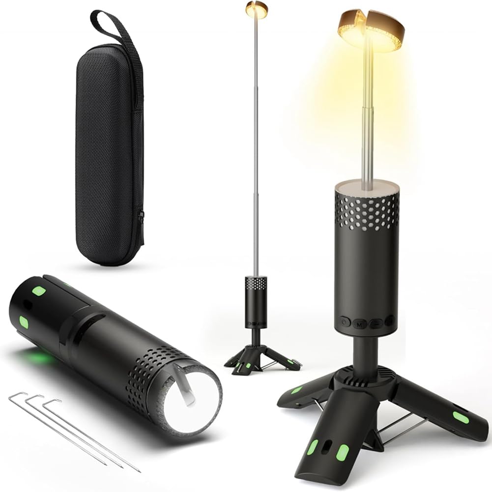 Outdoor Teleskop-Camping-Licht, 10.000 mAh, tragbar, LED-Arbeitsleuchte, Magnet-Stativ, Basis, Zelt, Teleskop, Camping-Laterne
