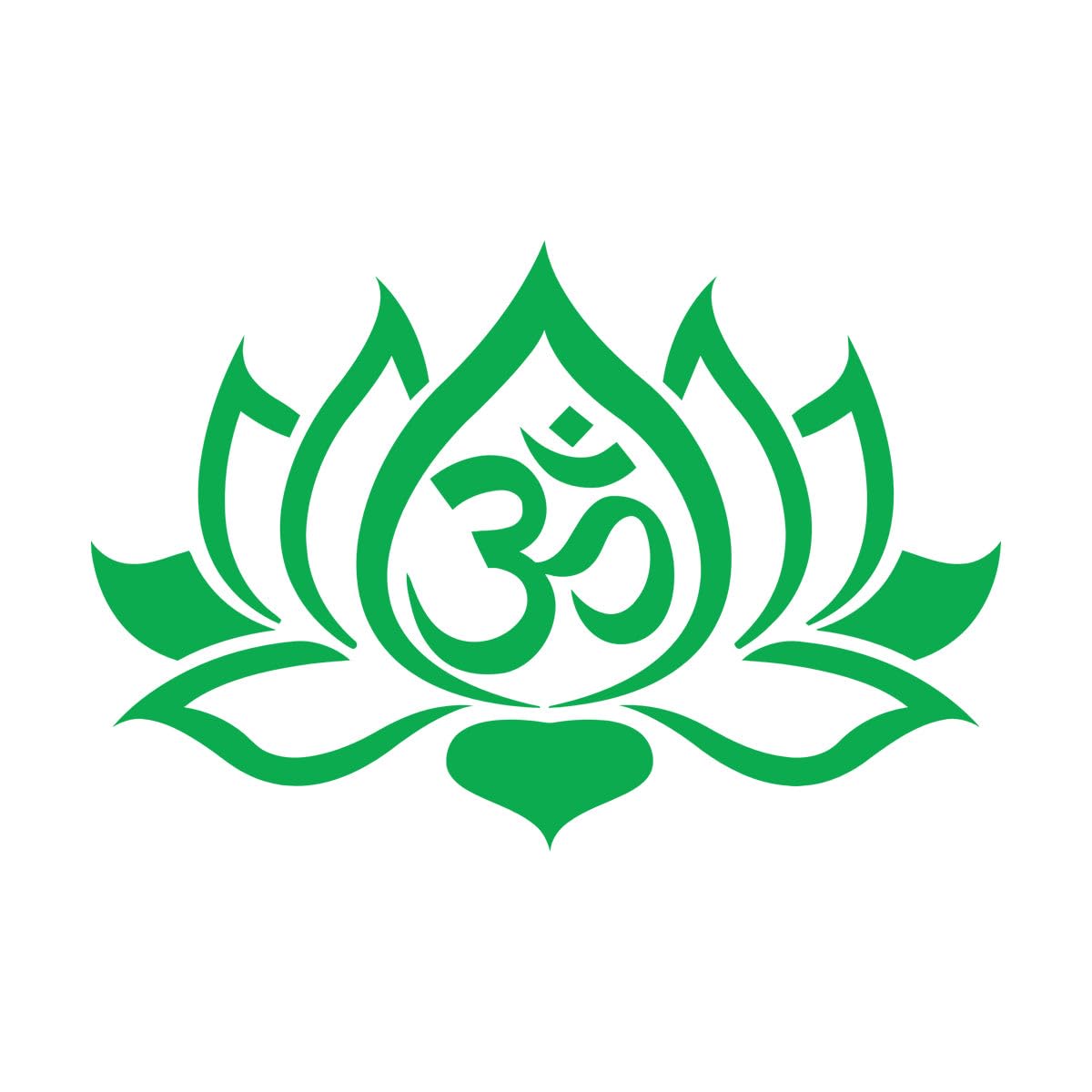 Wall Stickers Lotus Breathe Yoga Studio Meditation 72x109.7cm Multiple Size Options Extra Large Green — image 1