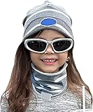 Richaa Sciarpe per bambini Multifunzione Baby Sciarpe in Cotone O Anello Collo Caldo Loop Infinity Foulard Scialli Inverno Primavera Autunno Sciarpe, grigio/bianco a strisce, Taglia unica