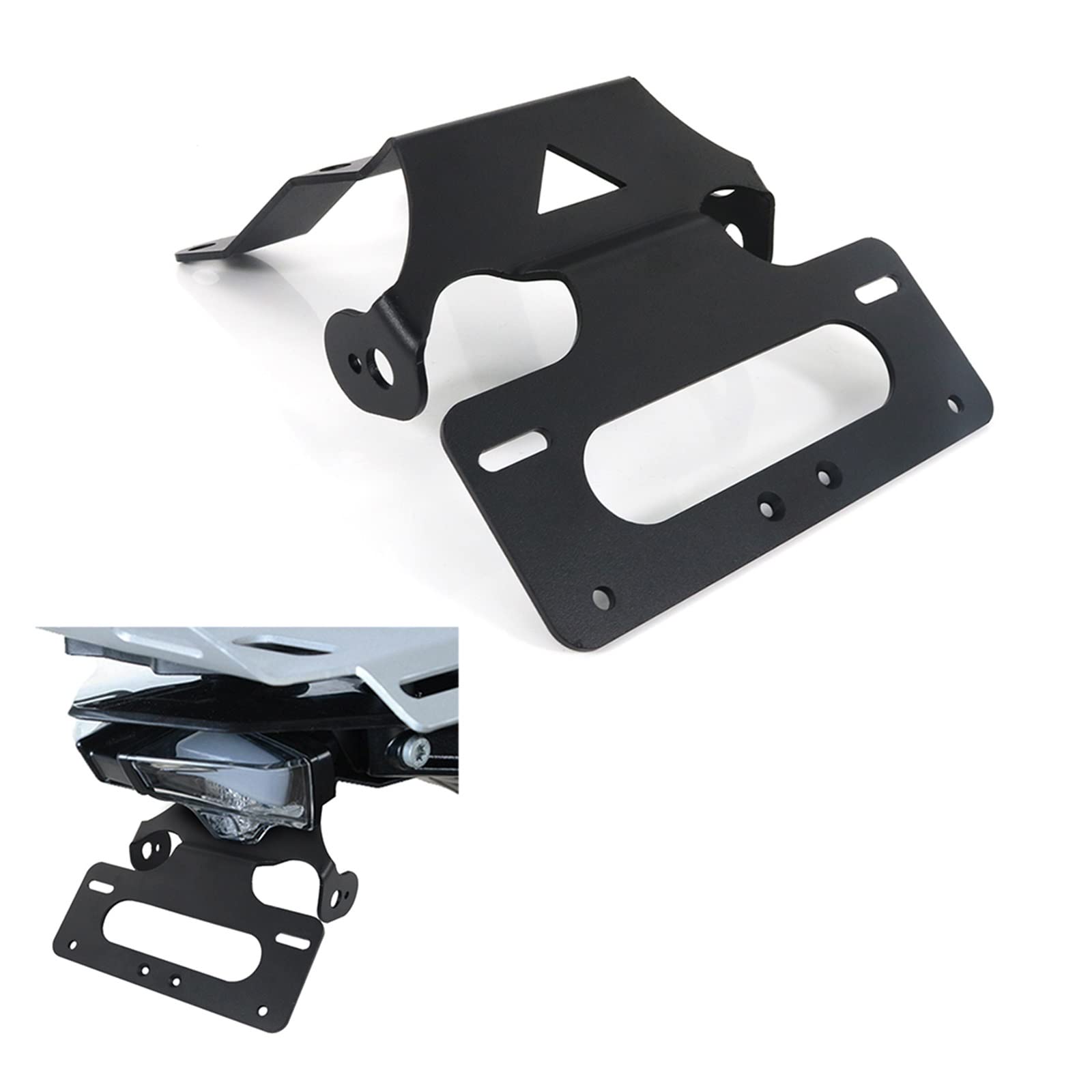 Support de Plaque d'immatriculation 790 Adventure Finition Premium en Aluminium CNC Noir