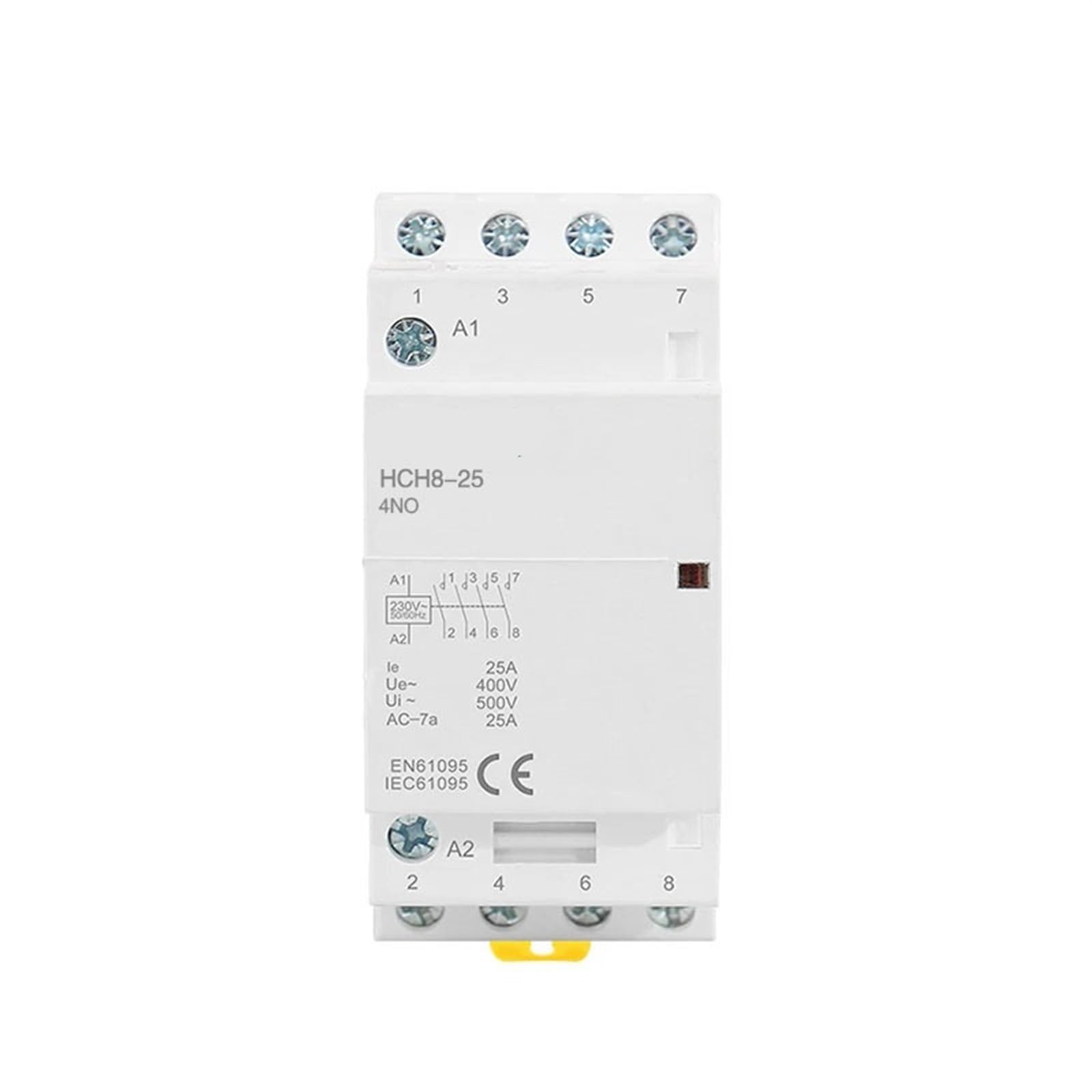 Contactor modular HCH8-25 4P 16A 20A 25A 4NO 4NC o 2NO2NC 110V Contactor doméstico automático 1 pieza(4P 25A 2NO2NC AC230V)