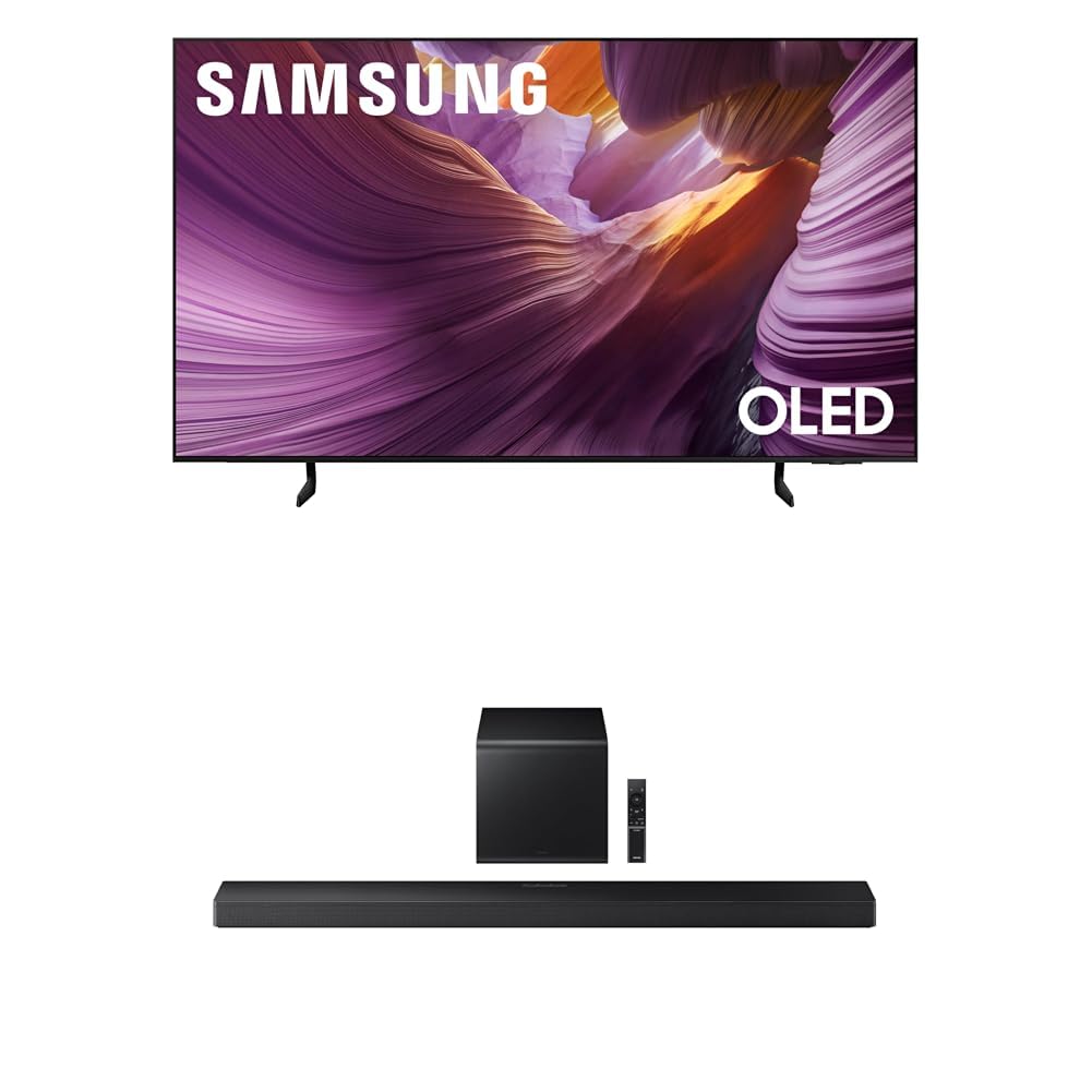 Samsung 65-Inch Class OLED 4K S85F Series, Vision AI Smart TV (2025 Model, 65S85F) + Samsung Q-Series Soundbar HW-QS700F 3.1.2 ch Subwoofer (2025 Model) Convertible Fit, Wireless Dolby Atmos