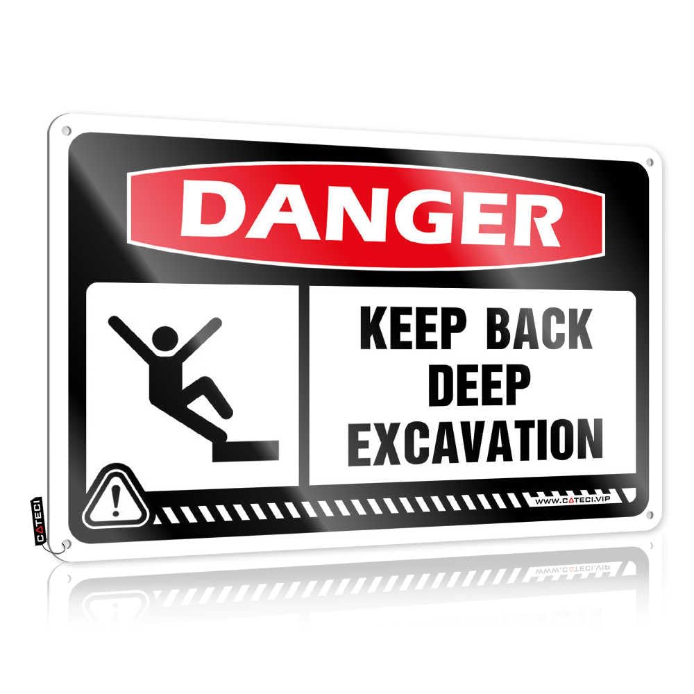 Fzfn Colour Danger Keep Back Deep Excavation Matal Sign Front Door Decorations | Rustic Ideas Decorative Wall Art(30X40cm)
