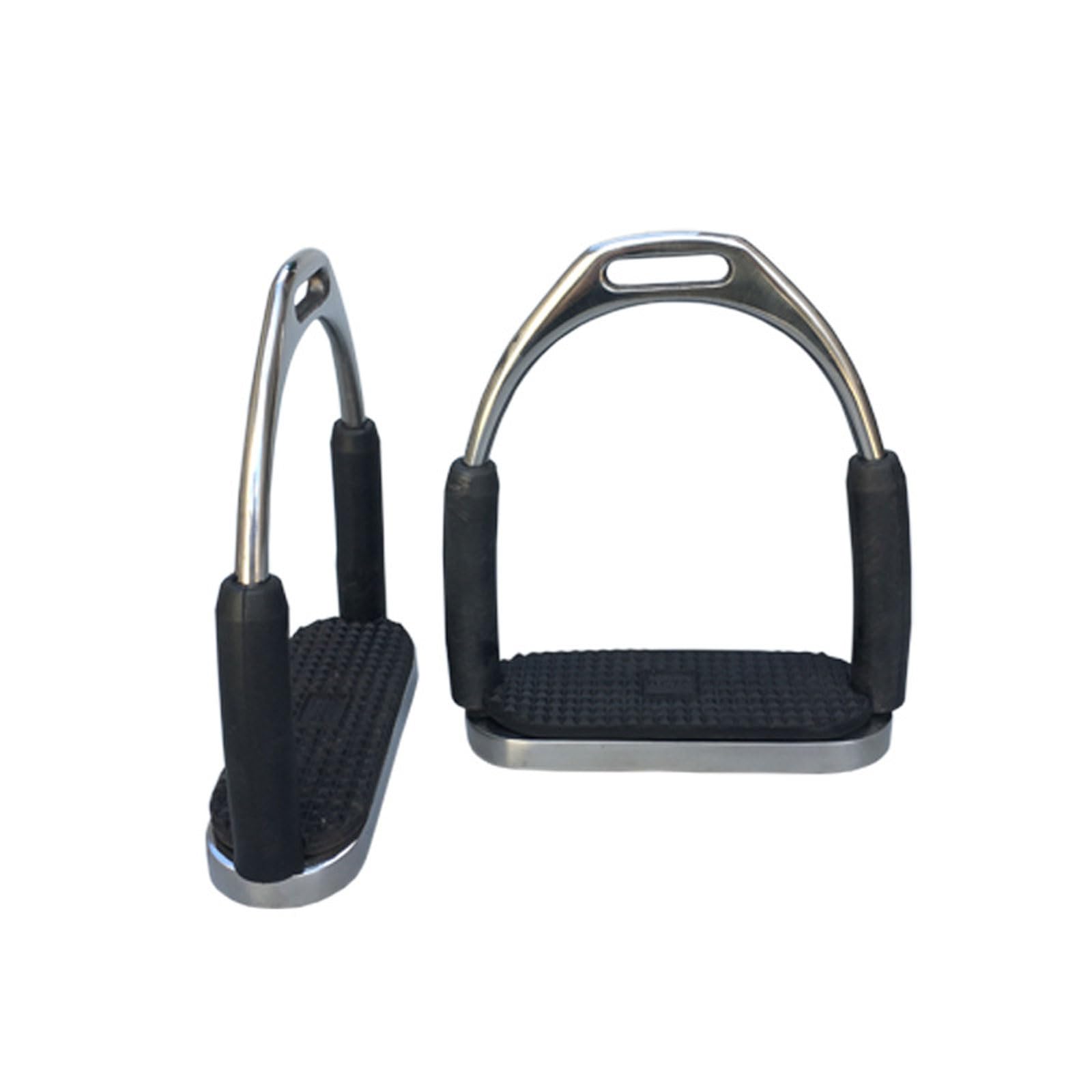 Estribos flexibles de seguridad,Estribos ecuestres de acero inoxidable,Estribo de Goma Antideslizante,estribos ecuestres ligeros y anchos,Accesorios de Seguridad para Equitación para montar a caballo
