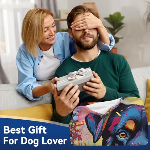 ALIFAFA Rottweiler Blanket Gifts, Cute Colorful Splash Rottweiler Dog Throw Blanket, Rottweiler Gifts for Men Women Kids, Rottweiler Lovers Gifts, Cozy Plush Rottweiler Accessories,60"x50" - Image 7