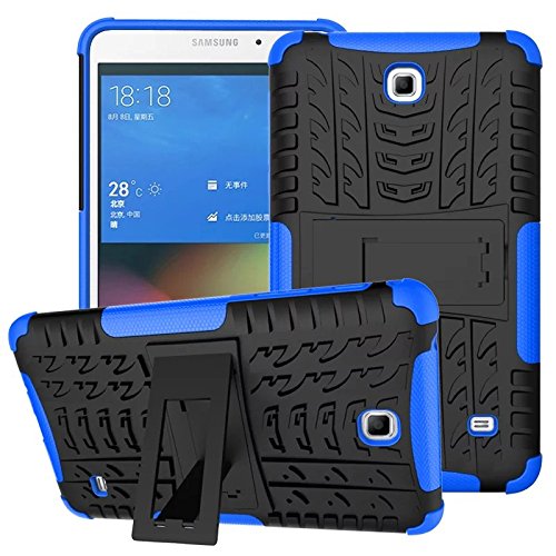 XITODA Funda para Samsung Galaxy Tab 4 7.0, Hybrid TPU Silicone & Duro PC Protección Cover para Samsung Galaxy Tab 4 7.0 Pulgadas SM-T230/T231/T235 Tablet Case Funda con Kickstand/Stand - Azul Oscuro