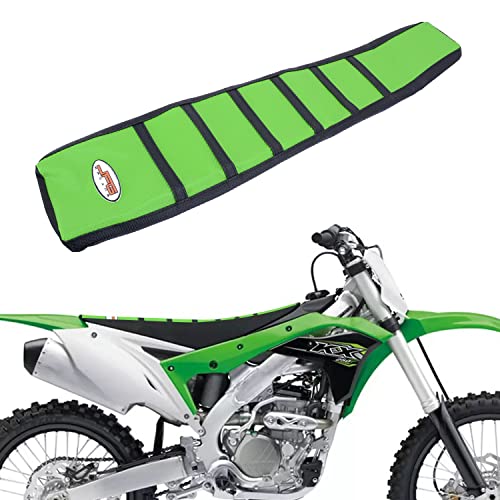 AnXin Gripper Rubber Soft Motorcycle Seat Cover for KX125 KX250 1999-2002 00 01 Dirt Bike Green