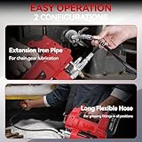 Cordless Grease Gun, Electric Brushless Grease Gun, 600CC Tank Capacity, 2 Greasing Modes (Tube/Bulk), 12,000 PSI Rotatable Aluminium, with 2*4.0Ah Battery, 3*Coupler, Portable Case, for Ships/Trucks - Image 8