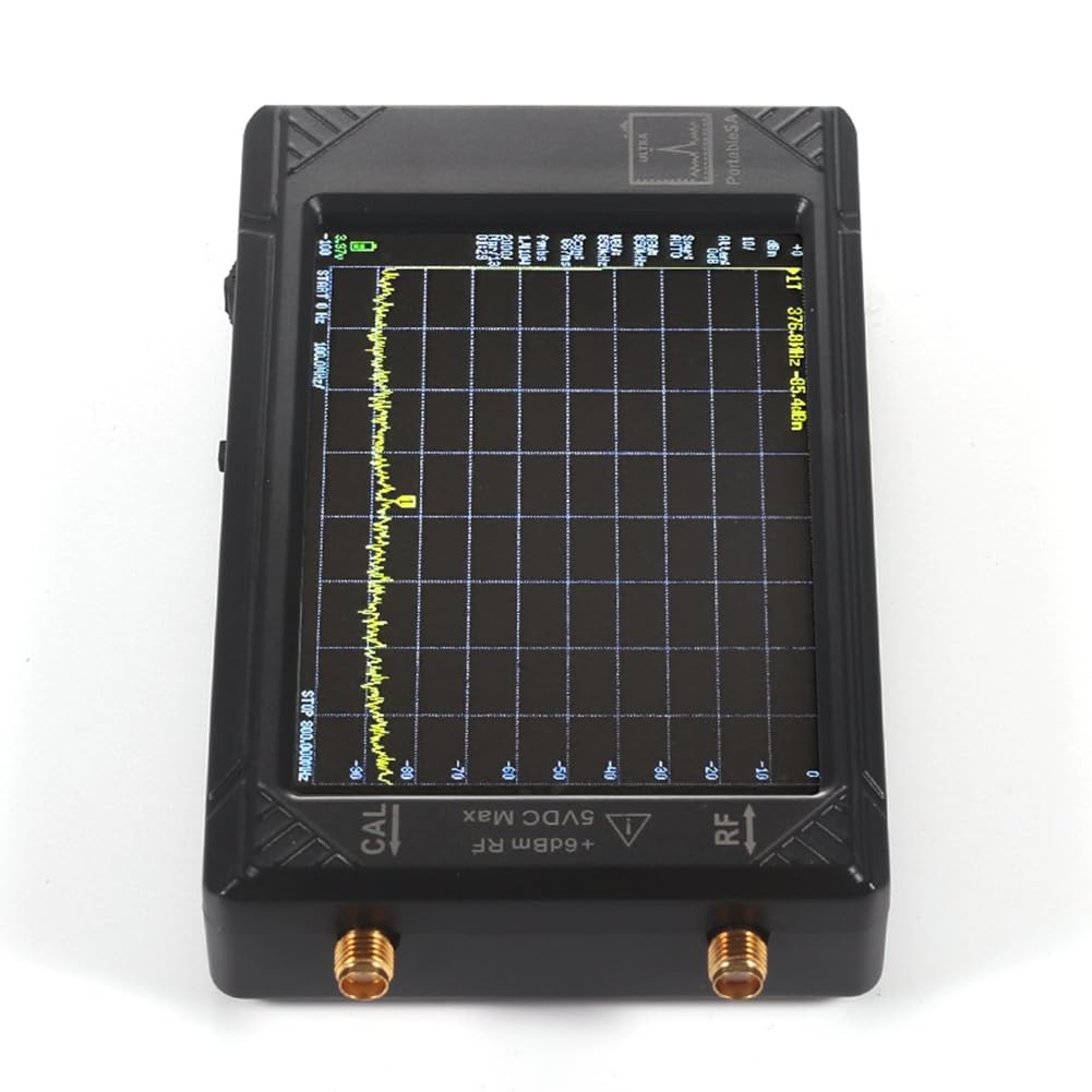Analizador de Espectro Portátil de 100 KHz A 5,3 GHz, Pantalla ULTRA de 4 Pulgadas, Generador de Señales RF 2 en 1 con Tarjeta de 32 GB