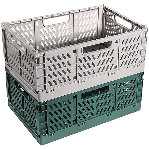 【Design Pieghevole】: Questa Scatole Pieghevoli Stabili ha un design pieghevole unico, la scatola pieghevole può essere montata e smontata rapidamente e senza attrezzi. Set di cassetta pieghevole impilabili dopo il montaggio:42x28.5x16.5cm, dimensioni dopo la piegatura: 42x29x3cm, la dimensione piegata può risparmiare circa 3/4 dello spazio. Cassetta pieghevole in plastica Anche a sinistra con chiusure impilabili per impilare in modo sicuro scatole di plastica multistrato;