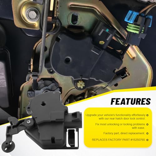 Image of Rear Liftgate Door Lock Actuator 746-015 746015 15250765 15808595 25001736 Compatible with Chevy Tahoe Suburban 1500 2500 GMC Yukon XL 1500 2500 Cadillac Escalade ESV EXT Tailgate Hatch Actuator