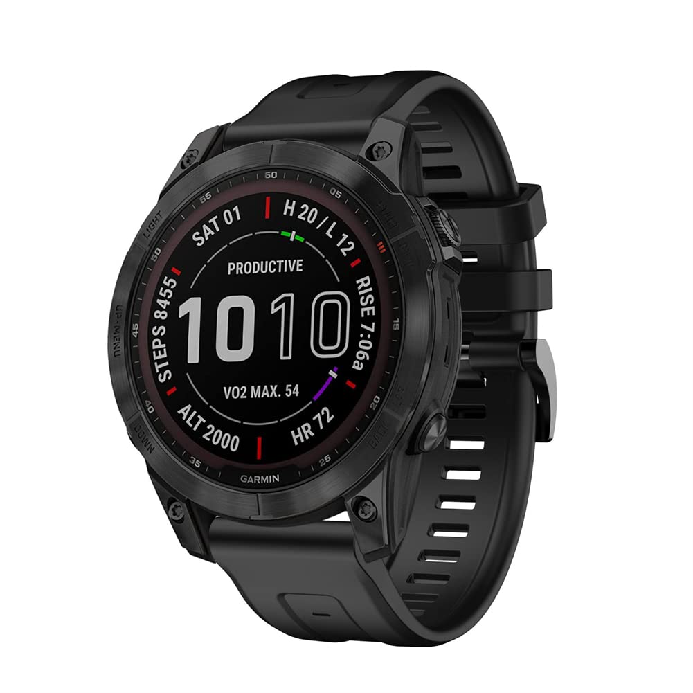 Per Garmin Fenix 7 Solar 22mm Cinturino sportivo in silicone bicolore