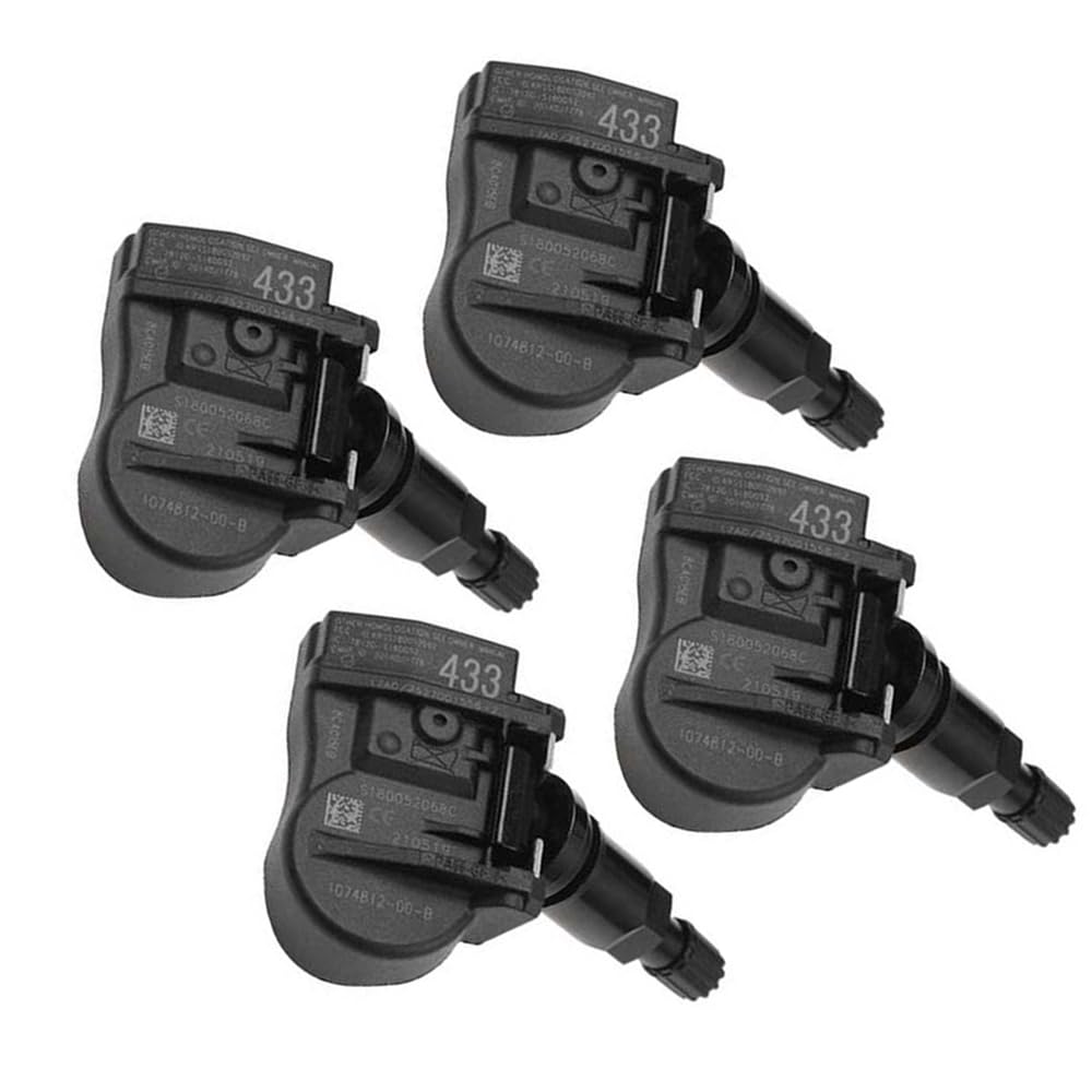 Riloer 4pcs Sensor de presión de neumáticos de coche, compatible con Tesla modelo 3 2018-2021, S 2014-2021, X 2016-2021, 1074812-00-B, 107481200, 107481200B, 103460200A