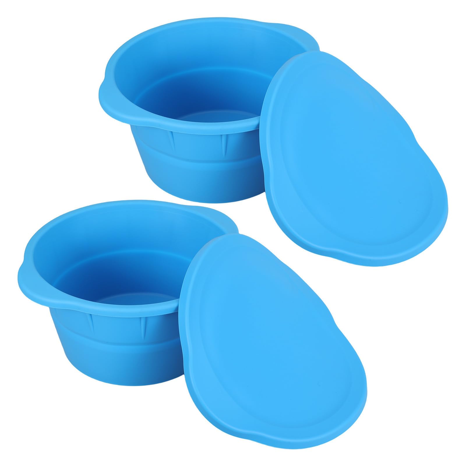 2 Pezzi Stampo Ghiaccio Grande Rotondo in Silicone Pieghevole