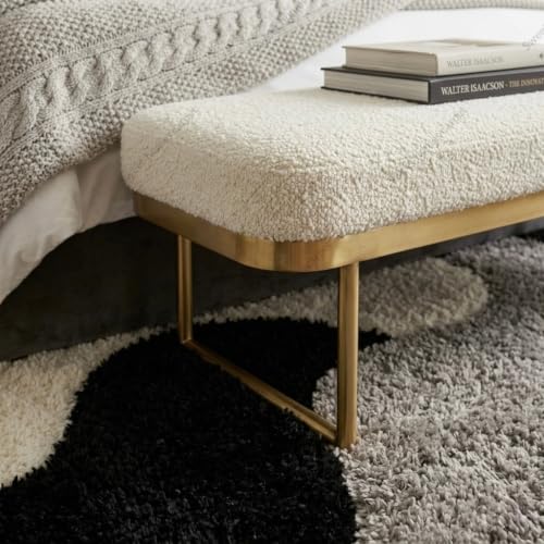 Image of SWEET HOMES Carpets for Bedroom, Handwoven Shaggy Abstract Area Rug | Ultra Soft Shag, 8 x 10 Feet (244 x 305 cm), Black Silver