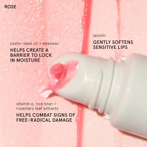 Image of Glossier Balm Dotcom Hydrating Tinted Lip Balm - Universal Salve, Up to 12Hr Moisture for Dry Lips, Cuticles & Skin - Lanolin, Beeswax & Castor Oil - Rose, Pink Tint, 15ml