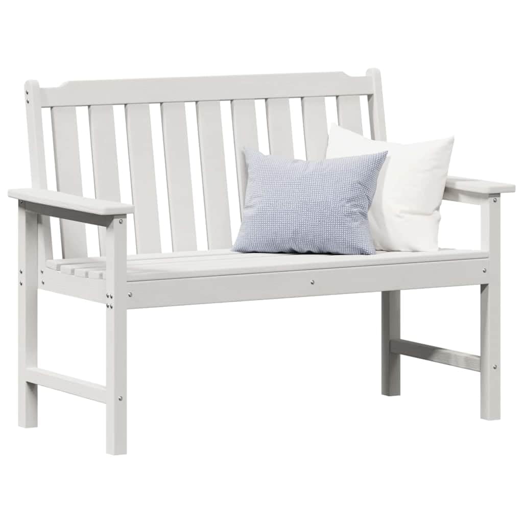 vidaXL - Garden Bench - White - 120 x 59 x 88 cm