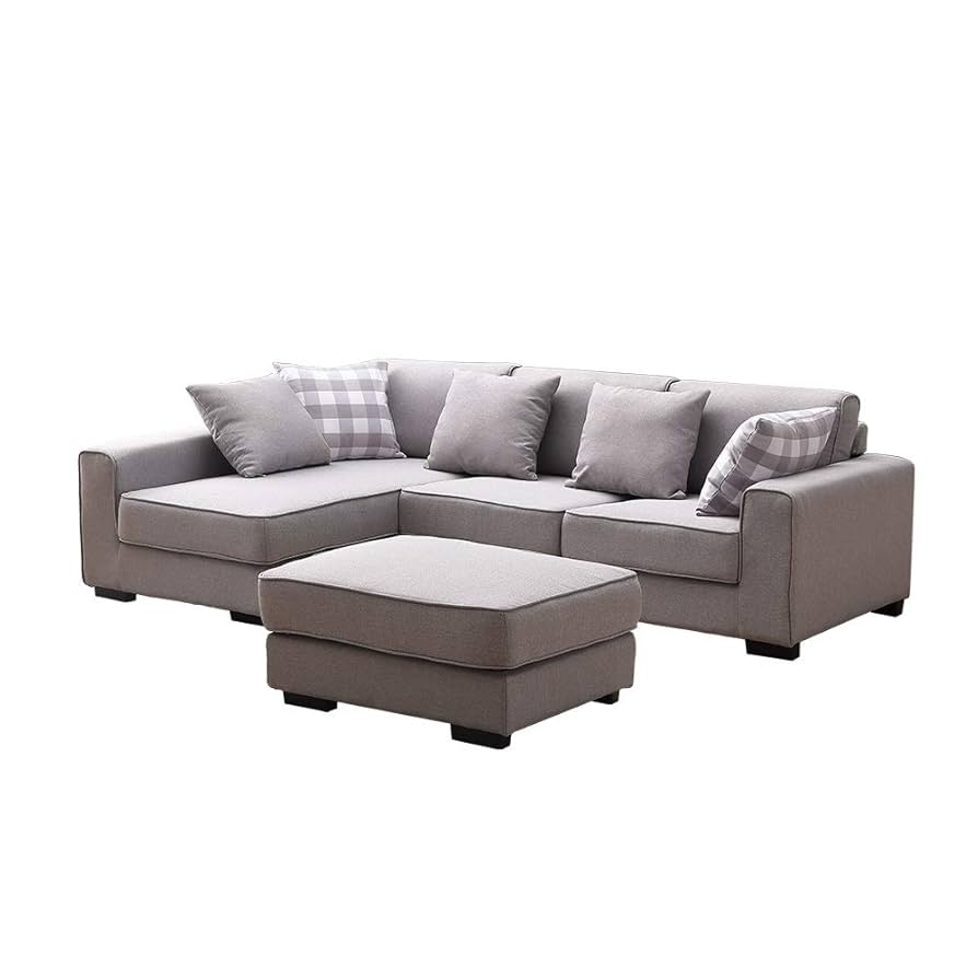 ソファー 4人掛け カウチ おしゃれ 北欧 ファブリック 弾力 高級