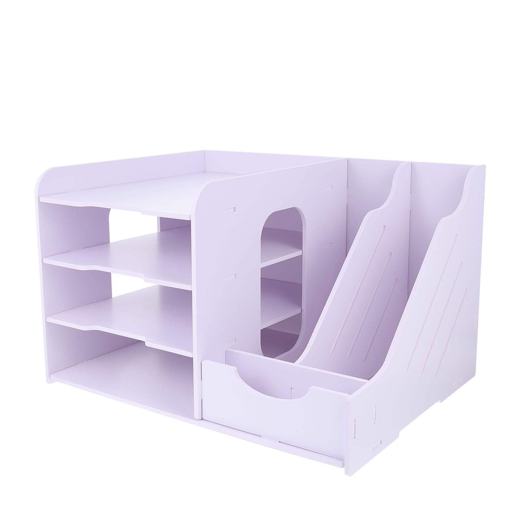 Creative - Archivador de escritorio multicapa, 40 x 31 x 25 cm, práctico diseño de madera de PVC para dormitorio escolar y sala de estudio, ideal para almacenamiento de archivos y libros