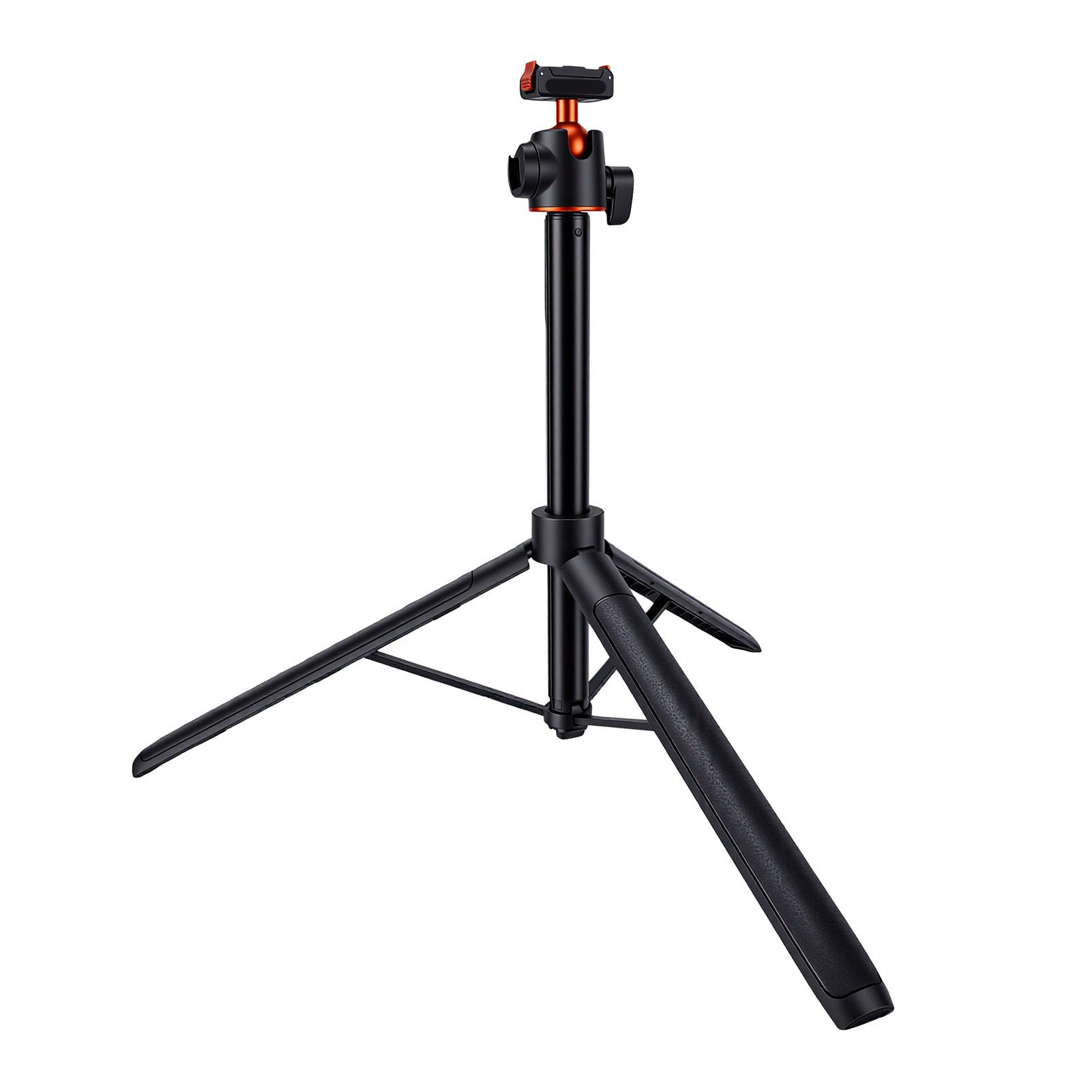 Karlak Asta Selfie Treppiede Regolabile da 140 Cm per Action Cam Regolazione Magnetica Portatile Dell'altezza Adatta per la Fotografia di Viaggio All'aperto