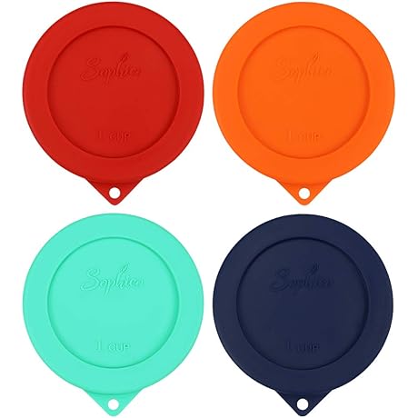 Sophico Replacement Lids for Anchor Hocking Pyrex 1 Cup Bowls
