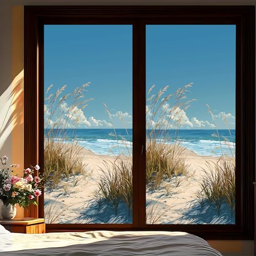 Película para ventana decorativa Seaside 39.37x17.51 in miniatura 1