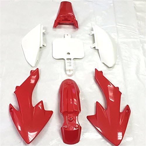 XKMT-Motorctcly Red Plastic Fender Kit Body Work Fairing Kit Compatible With CRF XR XR50 CRF50 Clone 125CC Pit Dirt Bike [B01BG1QKJ6]