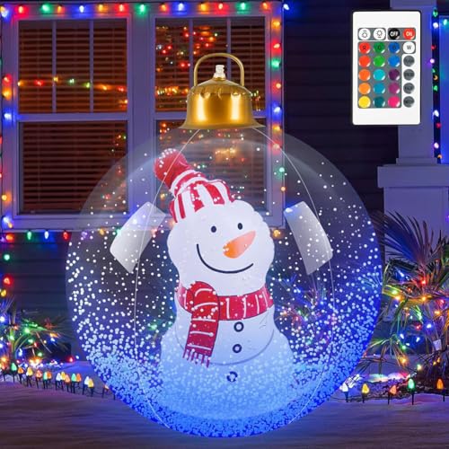 Starnearby Aufblasbare Weihnachtskugeln Groß 60cm LED Kugeln mit...