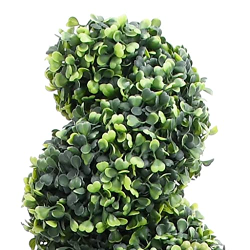 YAFF Artificial Boxwood Spiral Plant with Pot Green 35