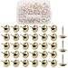 Hilitchi 200-Pieces 7/16''(11mm) Antique Upholstery Nails Tacks Furniture Tacks Upholstery Tacks Thumb Tack Push Pins Assortment Kit (Gold)