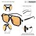 FEISEDY Vintage Square 70s Flat Aviator Sunglasses Women Men Classic Retro Stylish Frame UV400 Sunglasses B2622