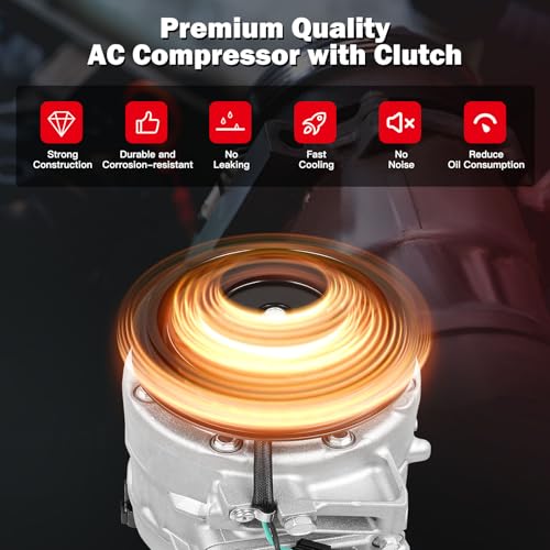 Image of cciyu Air Conditioning Compressor Fit for Ford Edge Fusion for Lincoln MKZ