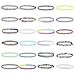 RosewineC 24 Stück Elastische Halskette,Stretch Tattoo Choker Kette Rainbow Armband Vintage Gummi Tattoo Halskette Henna Halsband für Mädchen Frauen Teen Mädchen Kinder…