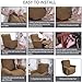 KEKUOU Recliner Chair Covers,Lazy Boy Recliner Covers Stretch Couch Cover Slipcovers 1 Piece Furniture Protector with Elastic Bottom for Kid,Dog(Recliner,Camel)