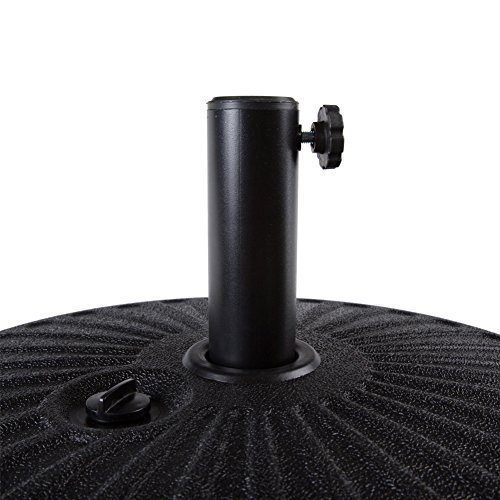SNAIL 20-inch 50 lbs Sand Fillable Plastic Market Patio Umbrella Base, Umbrella Weights Stand for 6' to 8' Table Umbrella, Black - Thumbnail 7