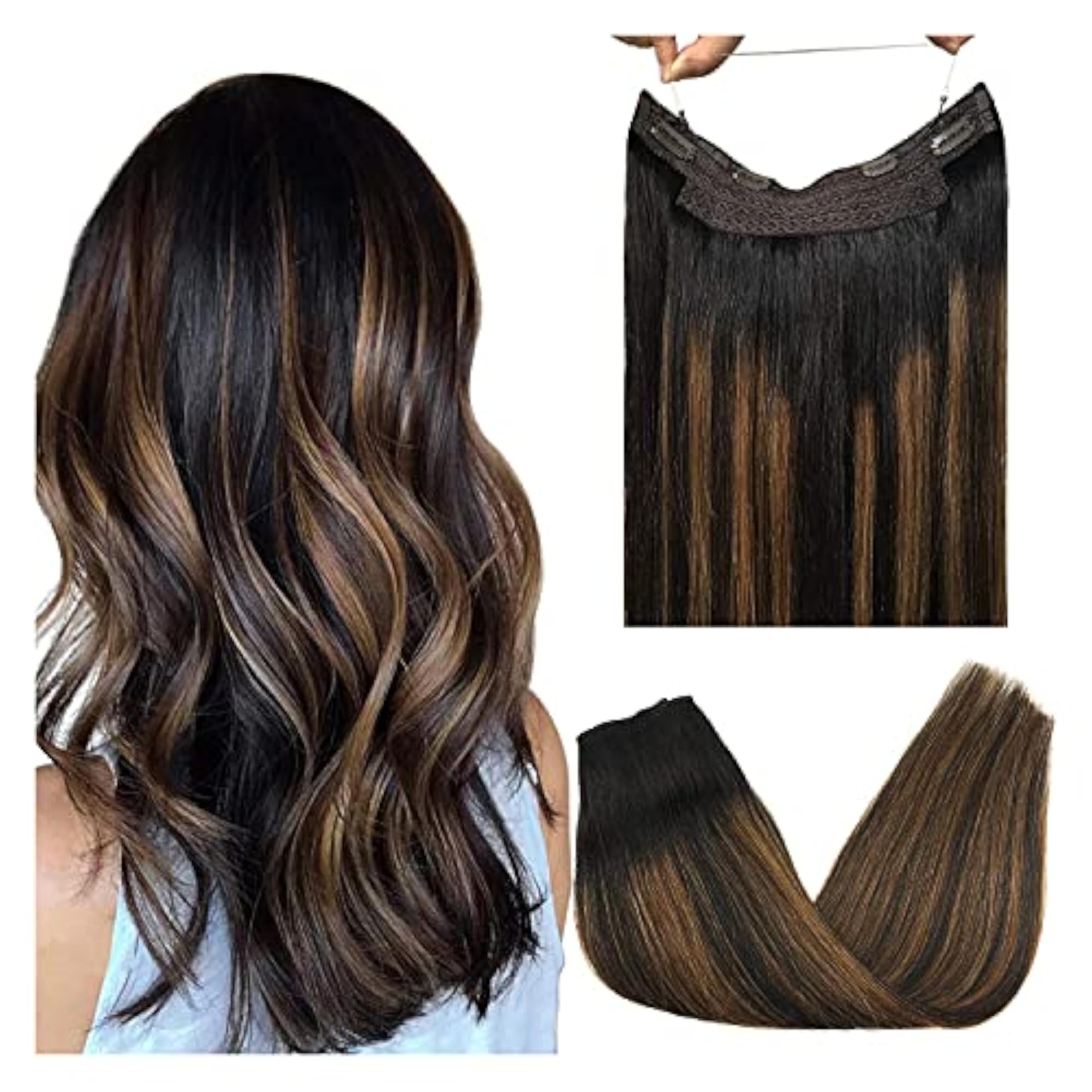 Women's 22 Inch Natural Look Synthetic Wavy Hair Extensions