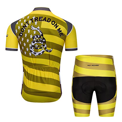 Hot Rides Conjunto masculino de secagem rápida e shorts acolchoados em gel 3D e babador, Dtom, 3X-La